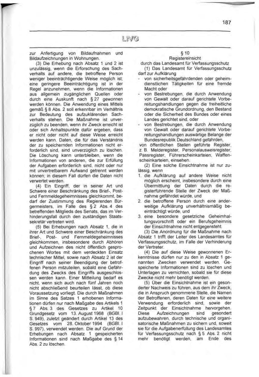 Seite 196 des Verfassungsschutzbericht 1999 Berlin