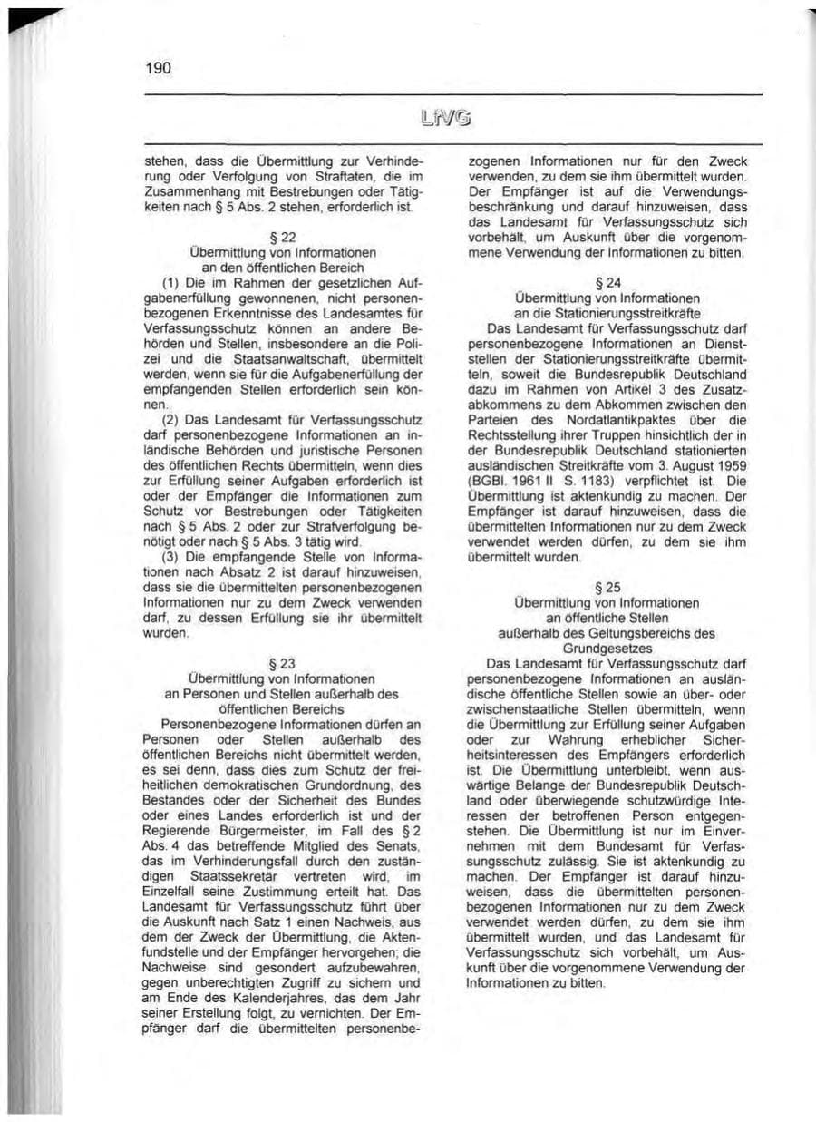 Seite 199 des Verfassungsschutzbericht 1999 Berlin