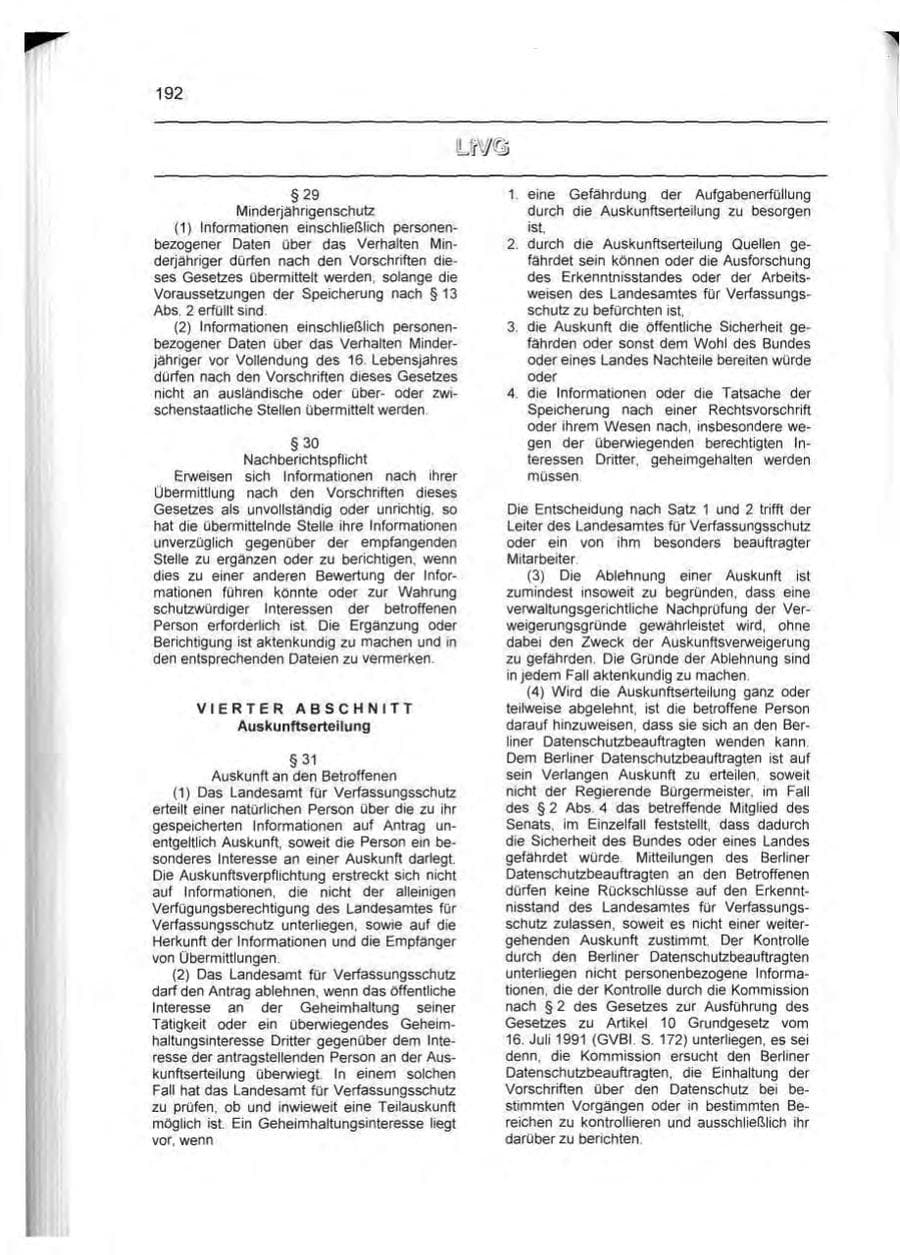 Seite 201 des Verfassungsschutzbericht 1999 Berlin