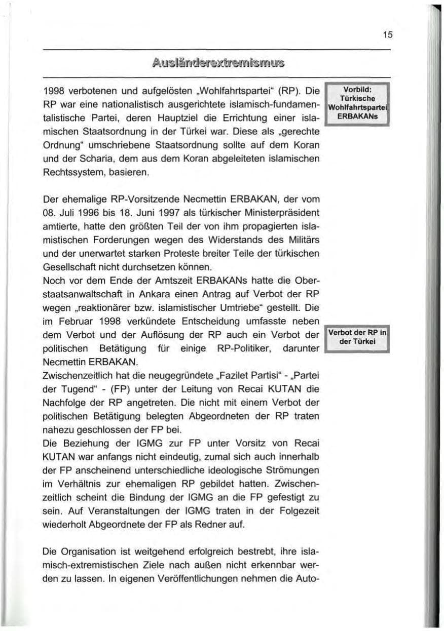Seite 24 des Verfassungsschutzbericht 1999 Berlin
