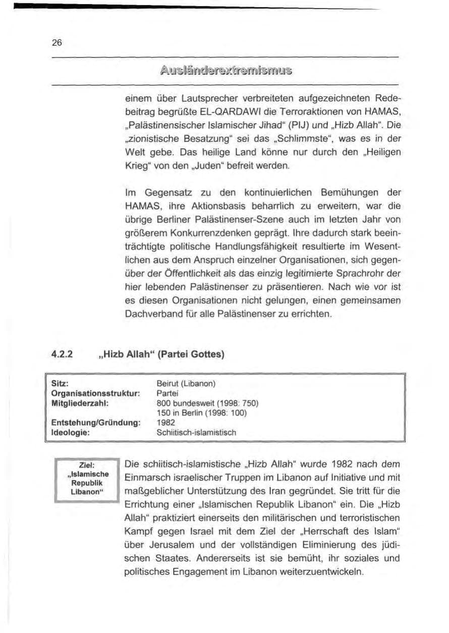 Seite 35 des Verfassungsschutzbericht 1999 Berlin