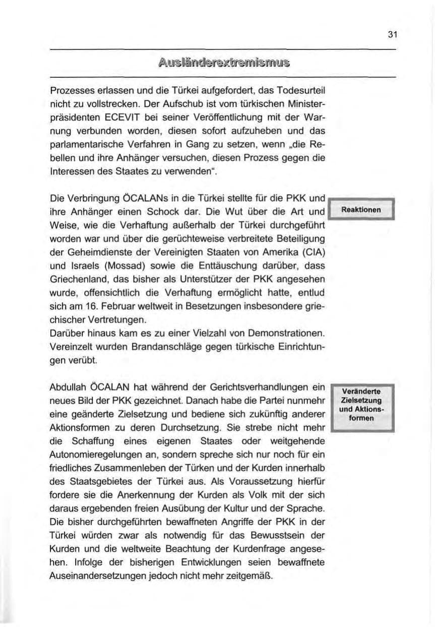 Seite 40 des Verfassungsschutzbericht 1999 Berlin