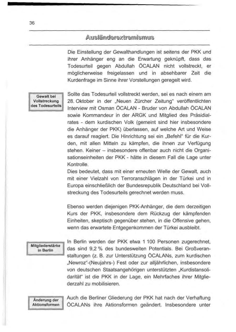 Seite 45 des Verfassungsschutzbericht 1999 Berlin