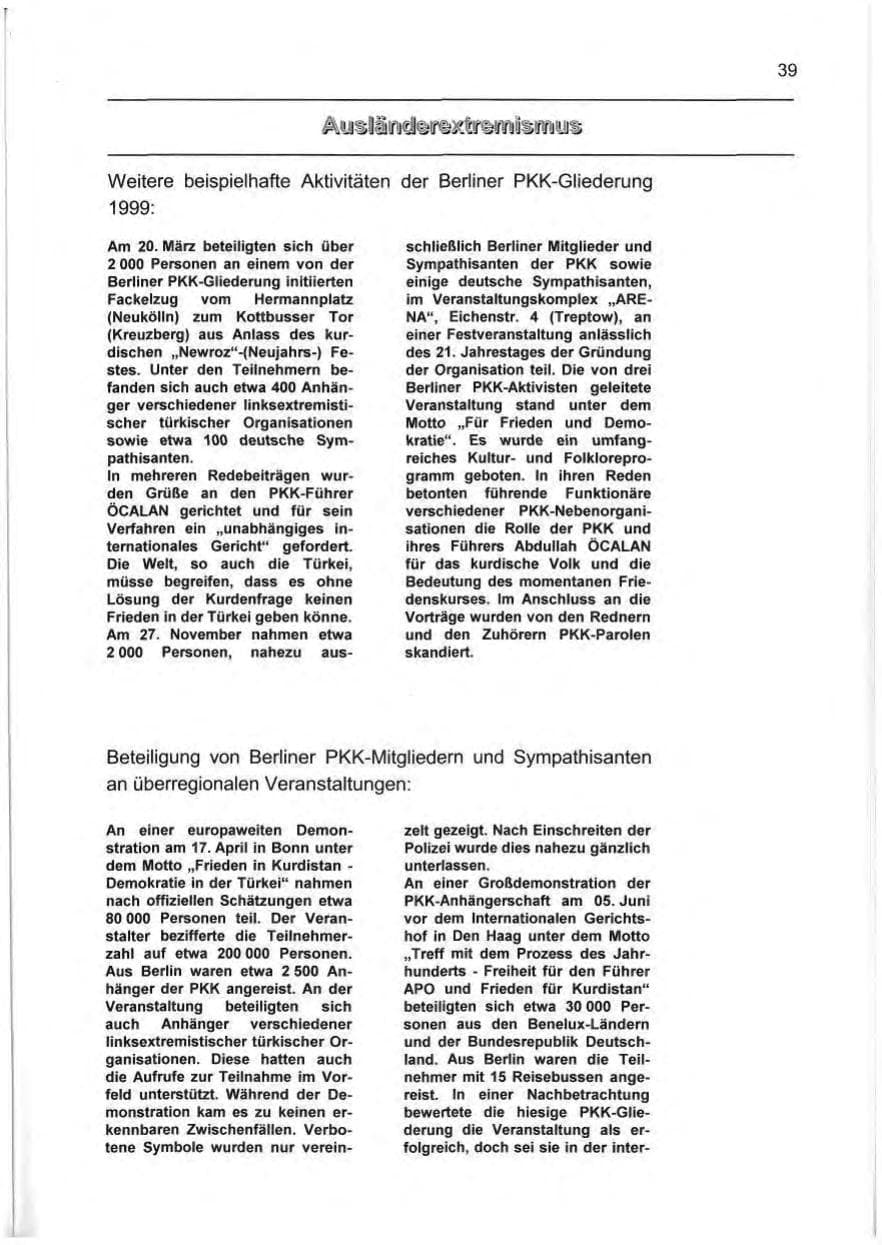 Seite 48 des Verfassungsschutzbericht 1999 Berlin