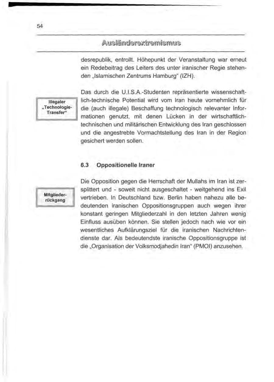 Seite 63 des Verfassungsschutzbericht 1999 Berlin