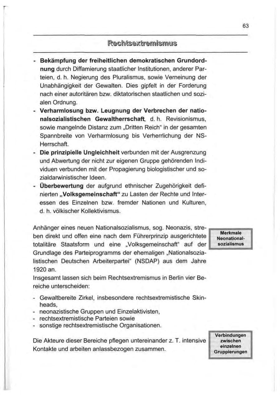 Seite 72 des Verfassungsschutzbericht 1999 Berlin