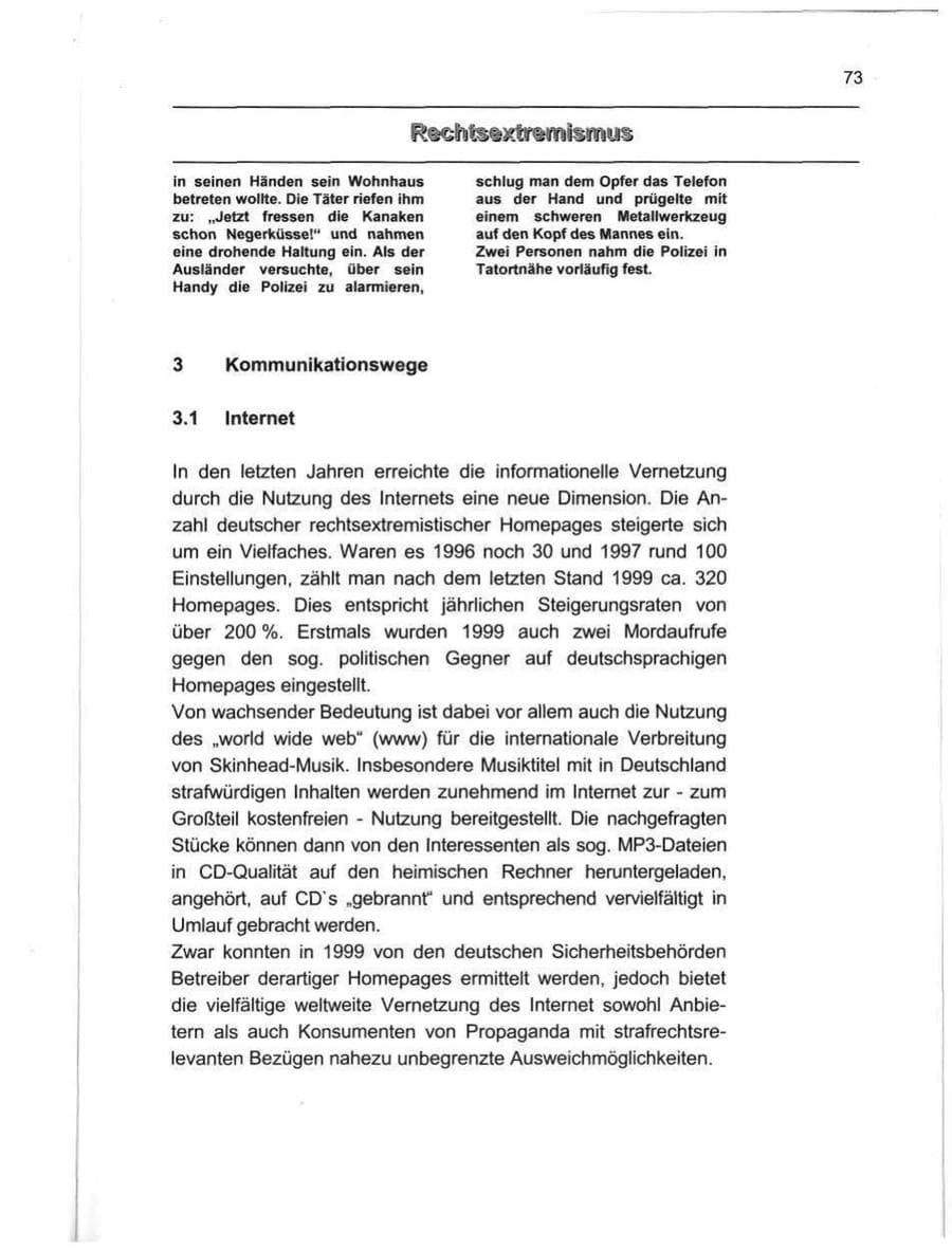 Seite 82 des Verfassungsschutzbericht 1999 Berlin