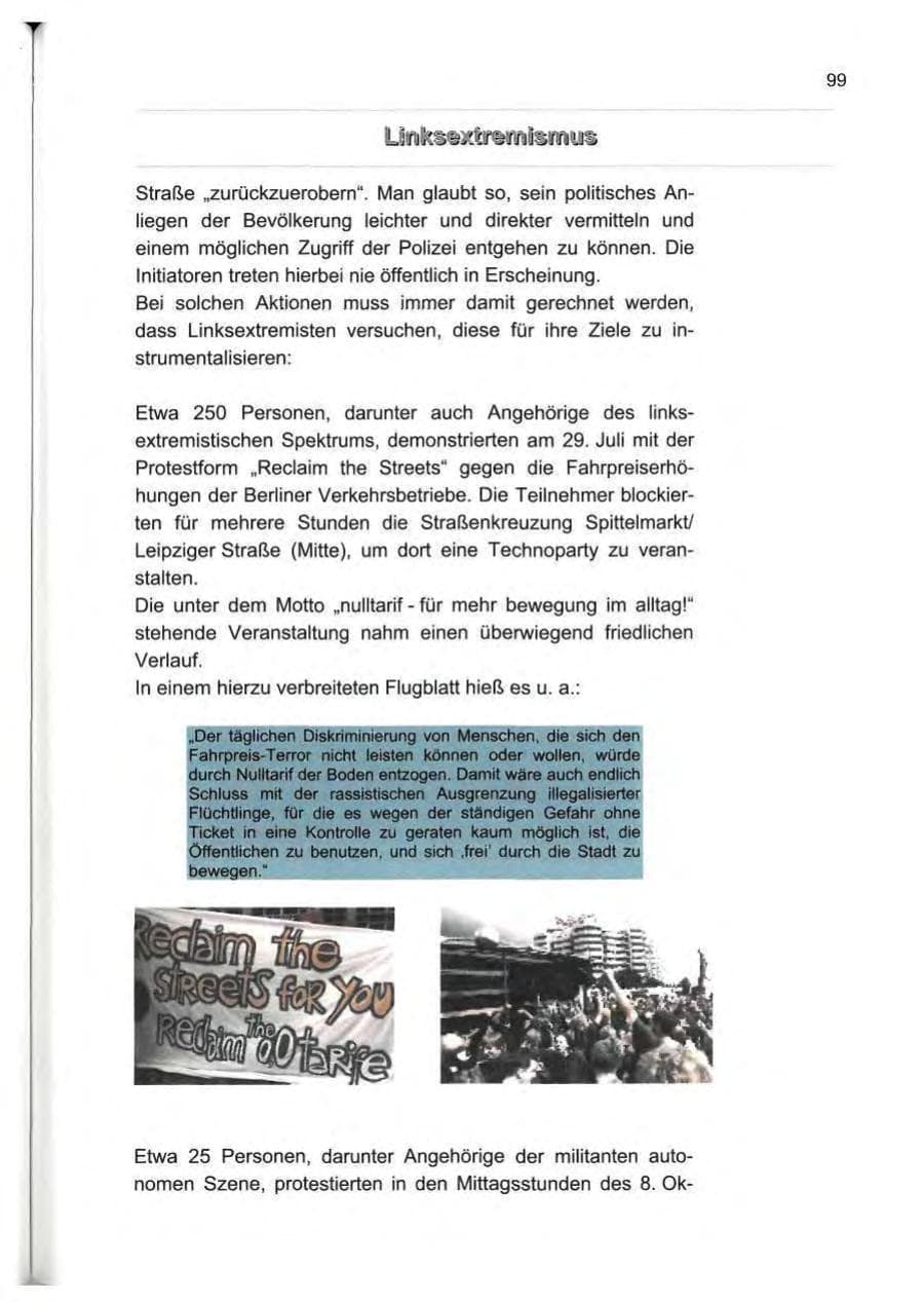 Seite 108 des Verfassungsschutzbericht 2000 Berlin