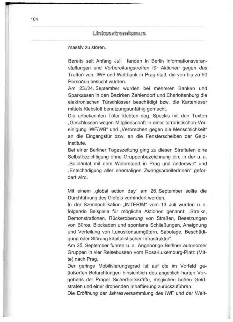 Seite 113 des Verfassungsschutzbericht 2000 Berlin