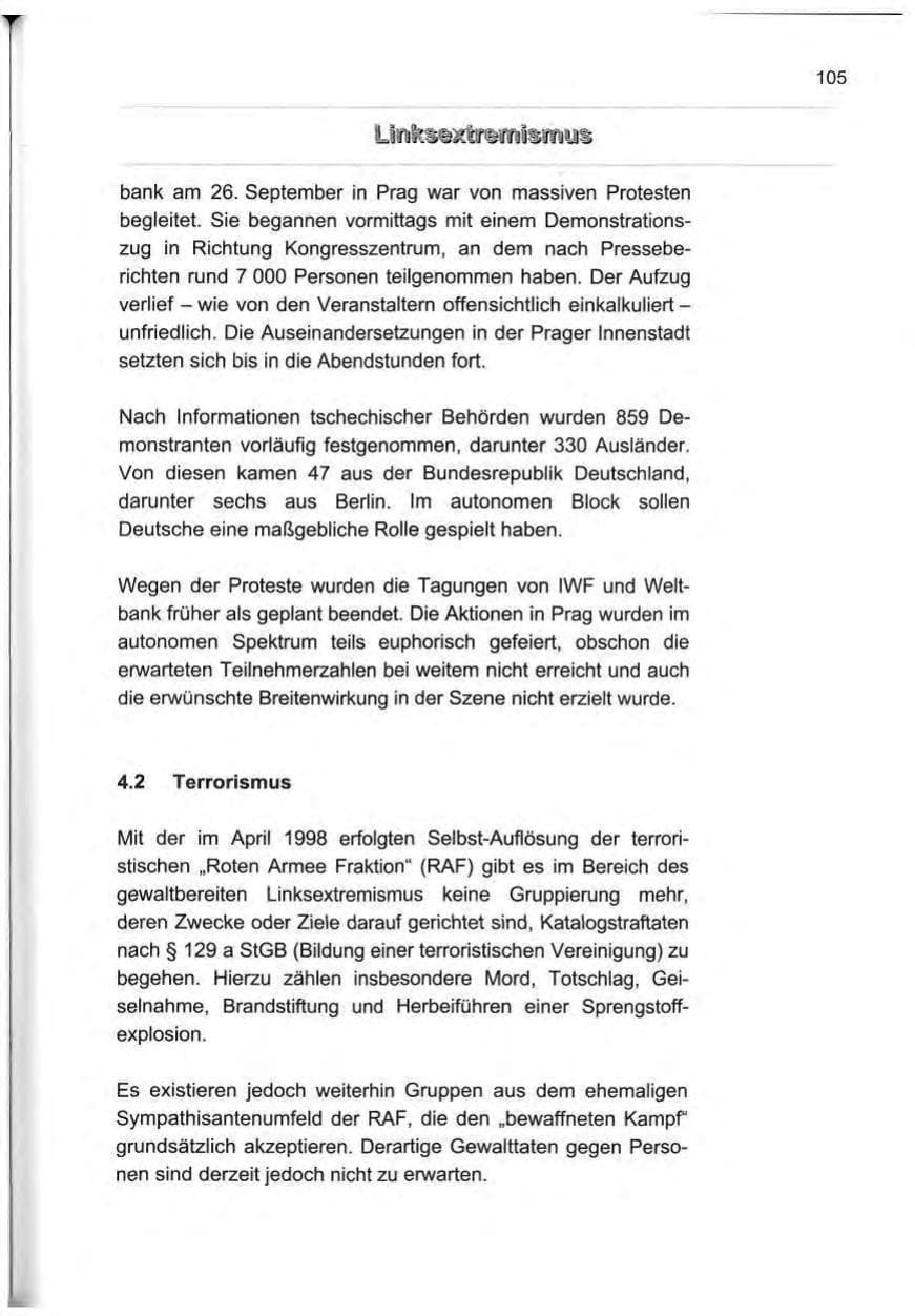 Seite 114 des Verfassungsschutzbericht 2000 Berlin