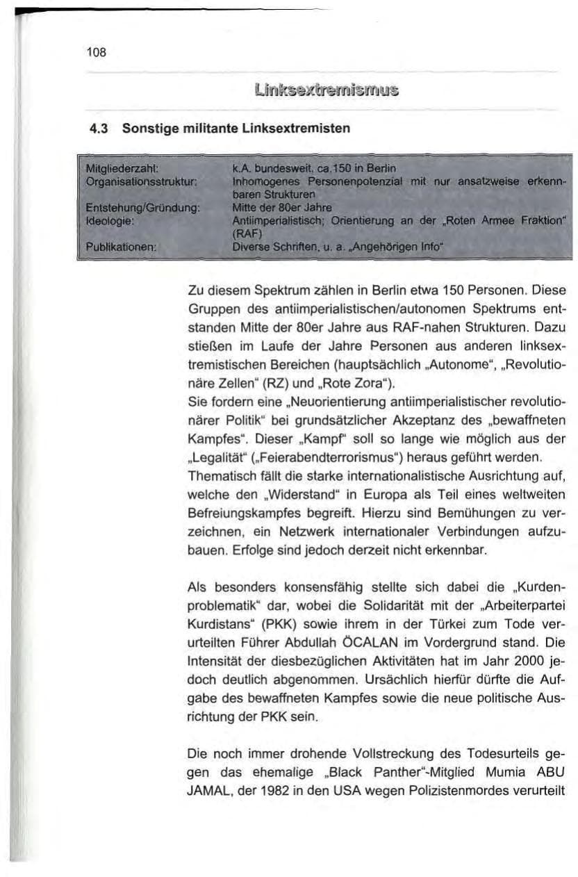 Seite 117 des Verfassungsschutzbericht 2000 Berlin