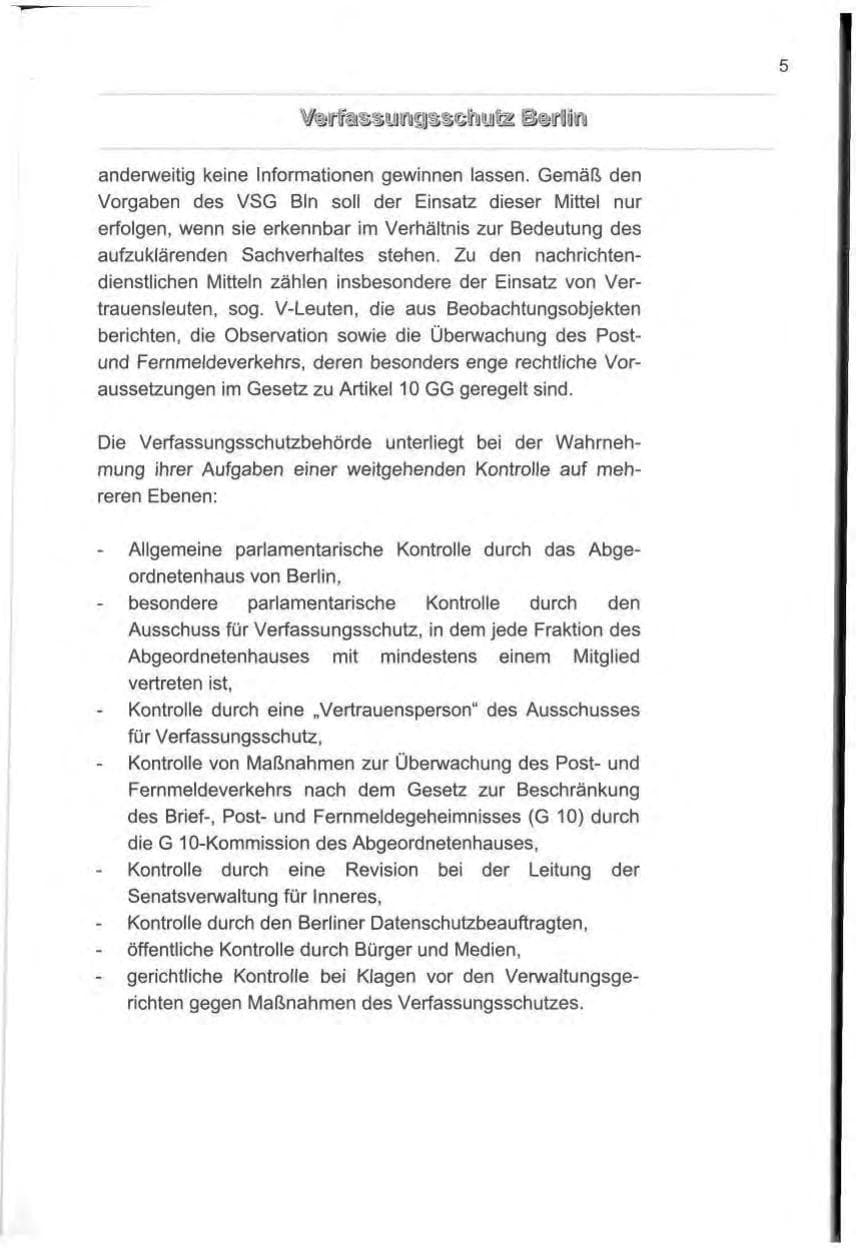 Seite 14 des Verfassungsschutzbericht 2000 Berlin