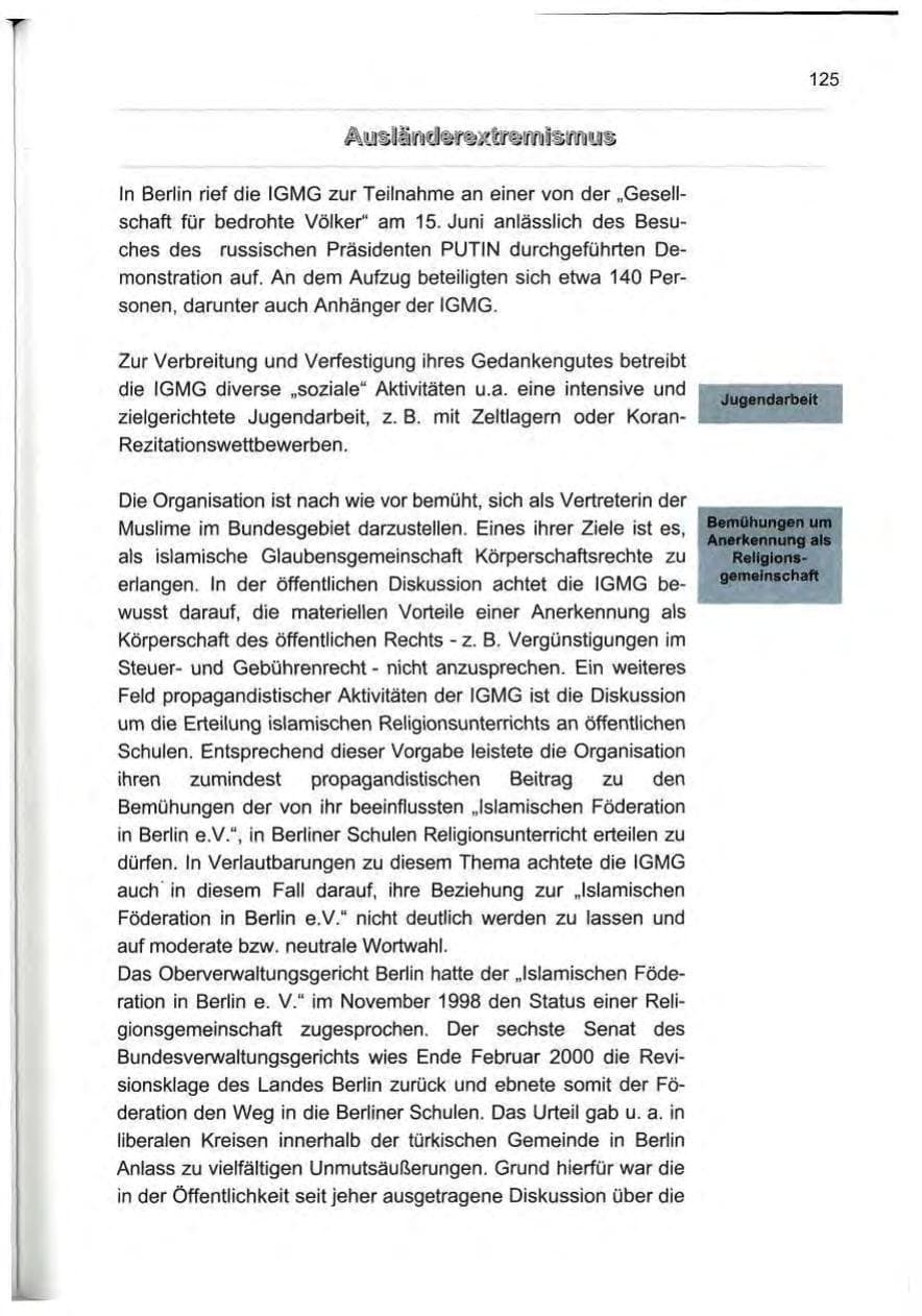 Seite 136 des Verfassungsschutzbericht 2000 Berlin