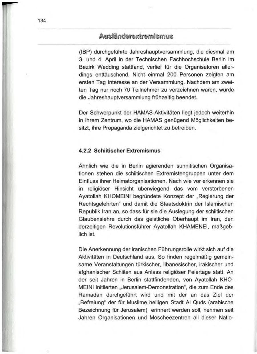 Seite 145 des Verfassungsschutzbericht 2000 Berlin