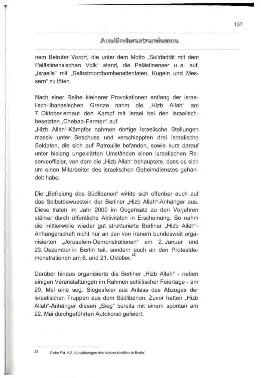 Seite 148 des Verfassungsschutzbericht 2000 Berlin