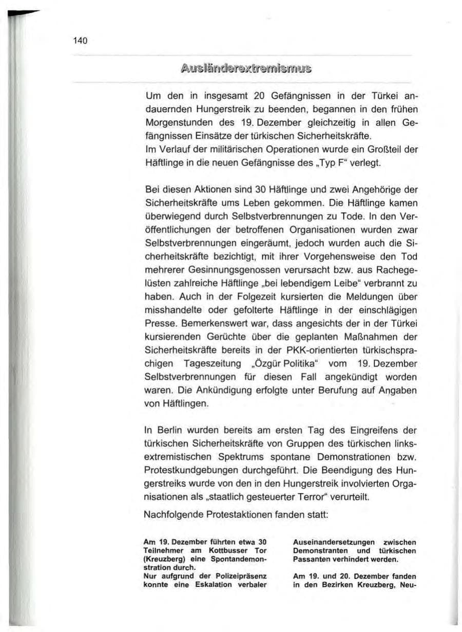 Seite 151 des Verfassungsschutzbericht 2000 Berlin