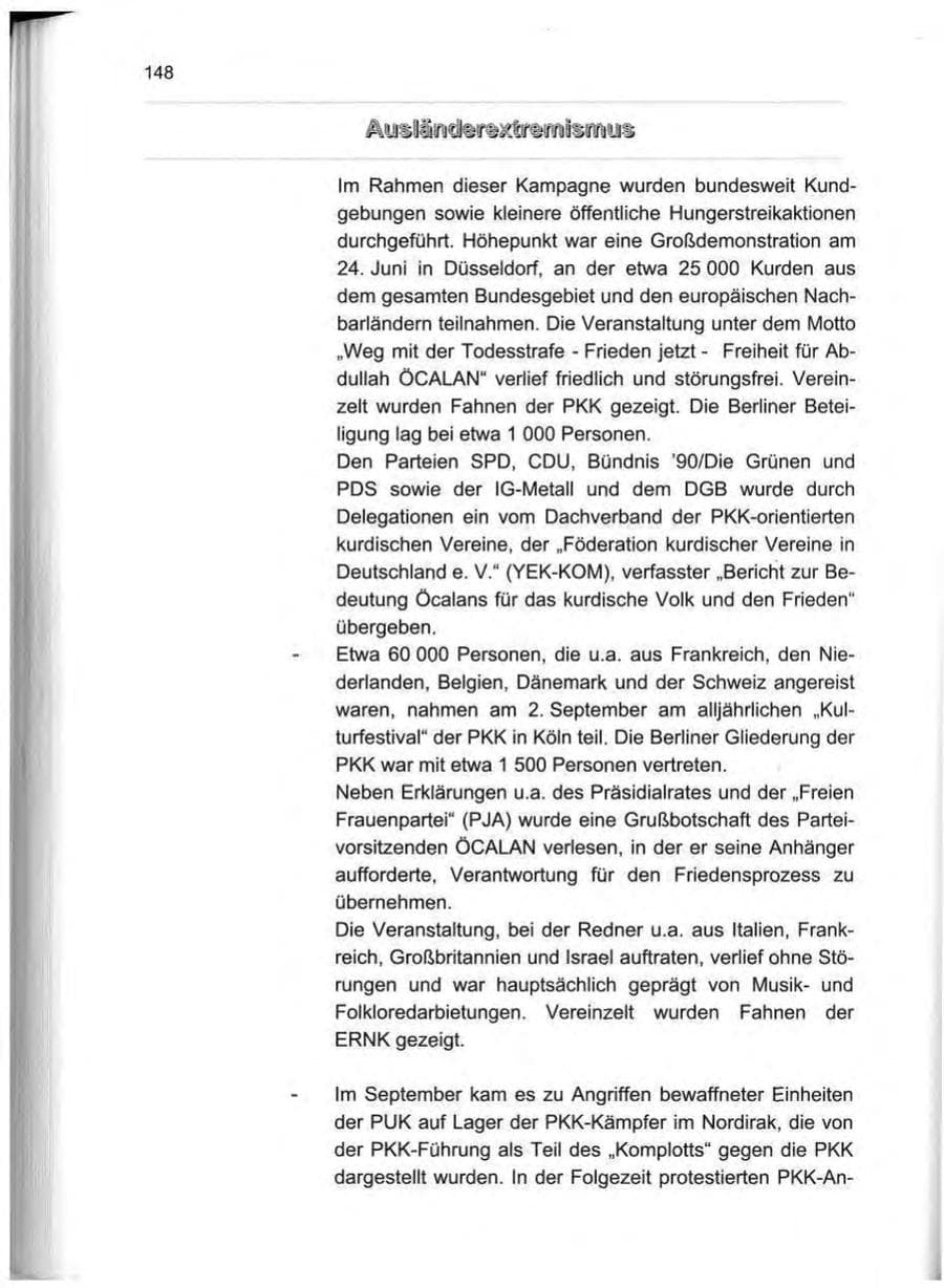Seite 159 des Verfassungsschutzbericht 2000 Berlin