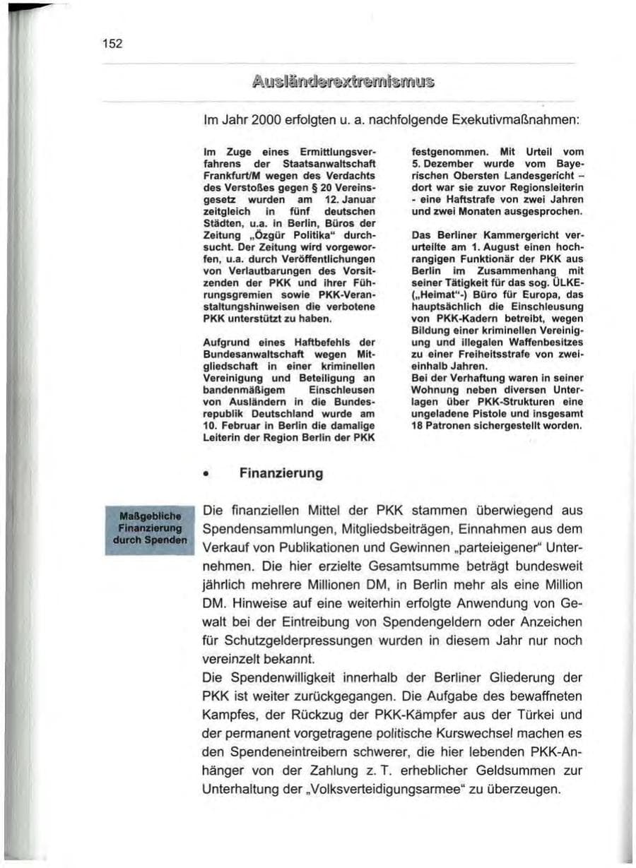 Seite 163 des Verfassungsschutzbericht 2000 Berlin