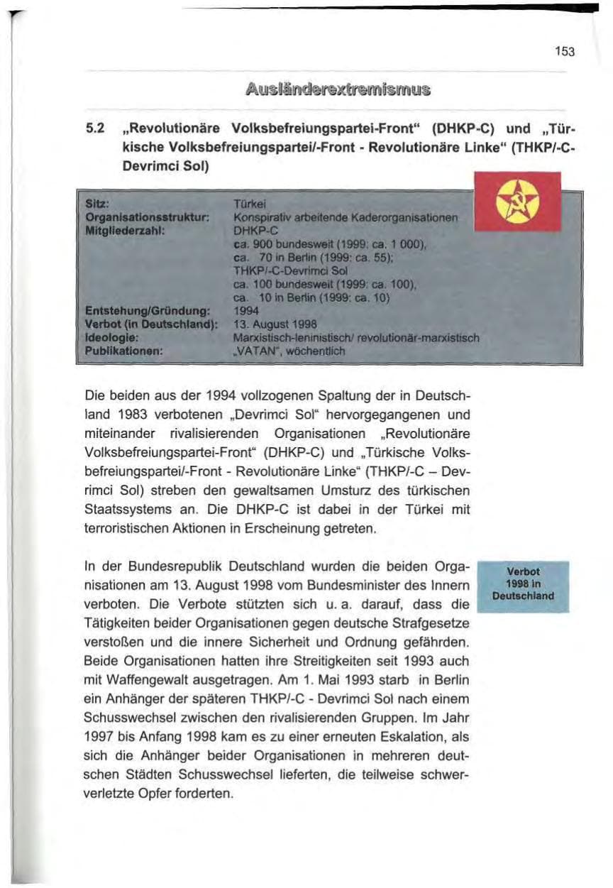 Seite 164 des Verfassungsschutzbericht 2000 Berlin