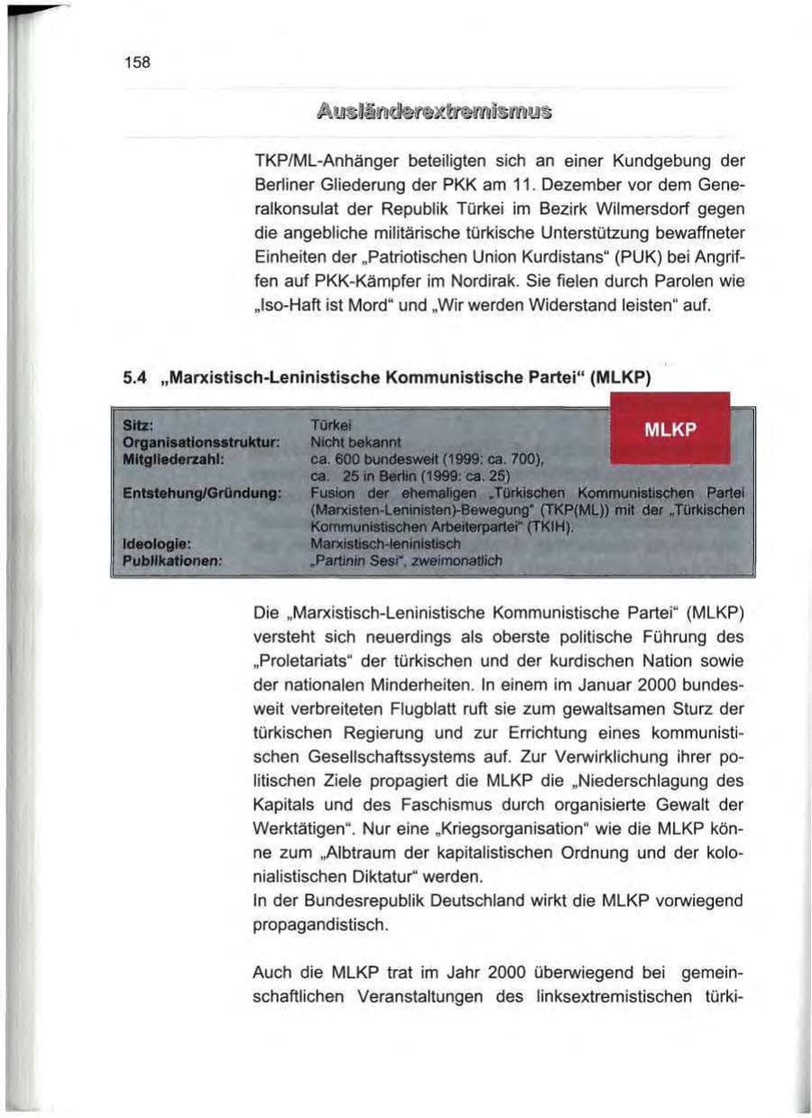 Seite 169 des Verfassungsschutzbericht 2000 Berlin