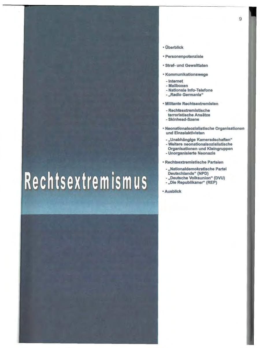 Seite 18 des Verfassungsschutzbericht 2000 Berlin