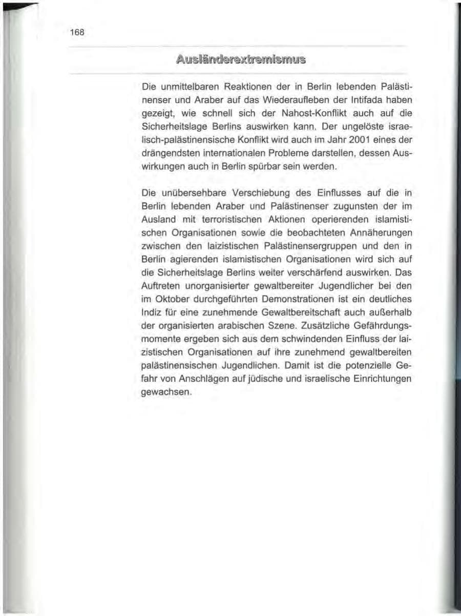 Seite 179 des Verfassungsschutzbericht 2000 Berlin