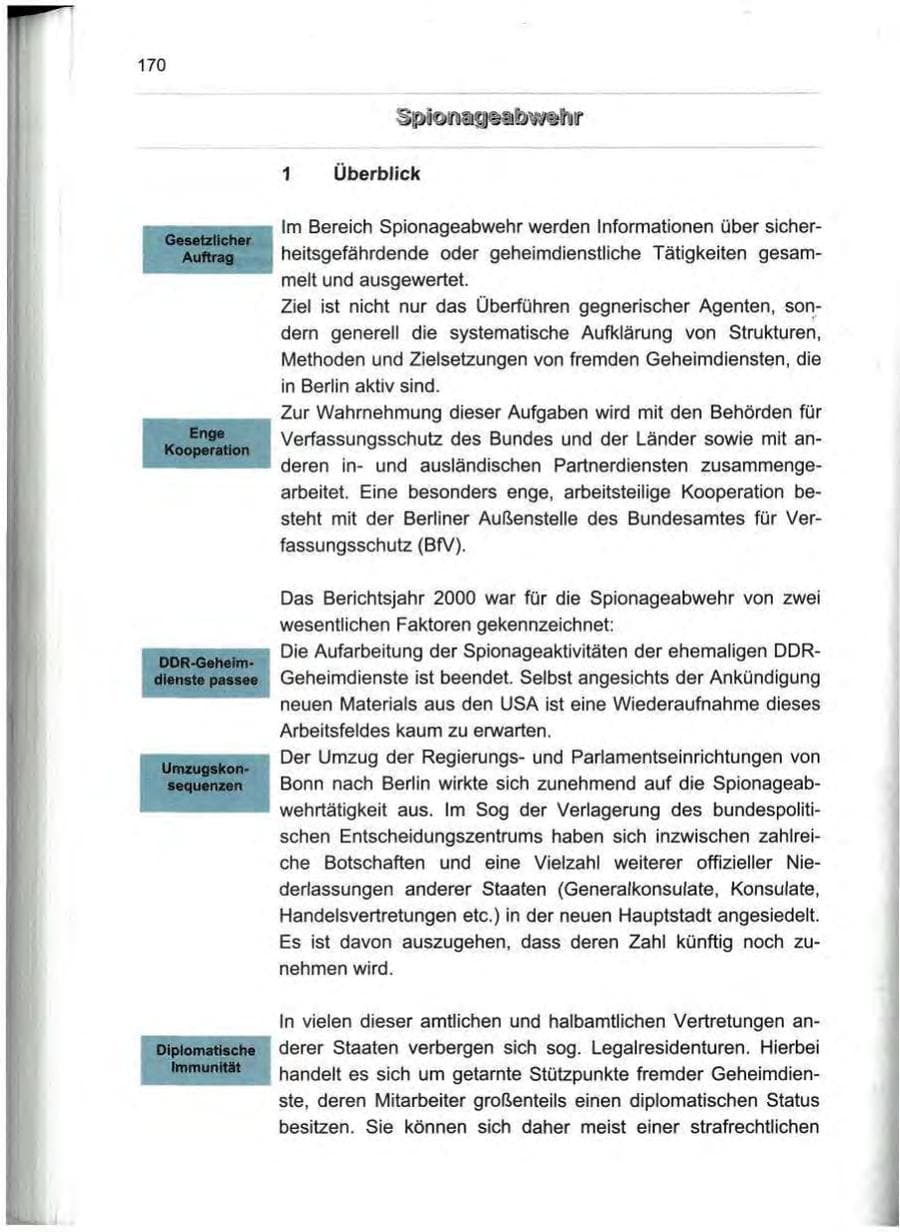 Seite 181 des Verfassungsschutzbericht 2000 Berlin