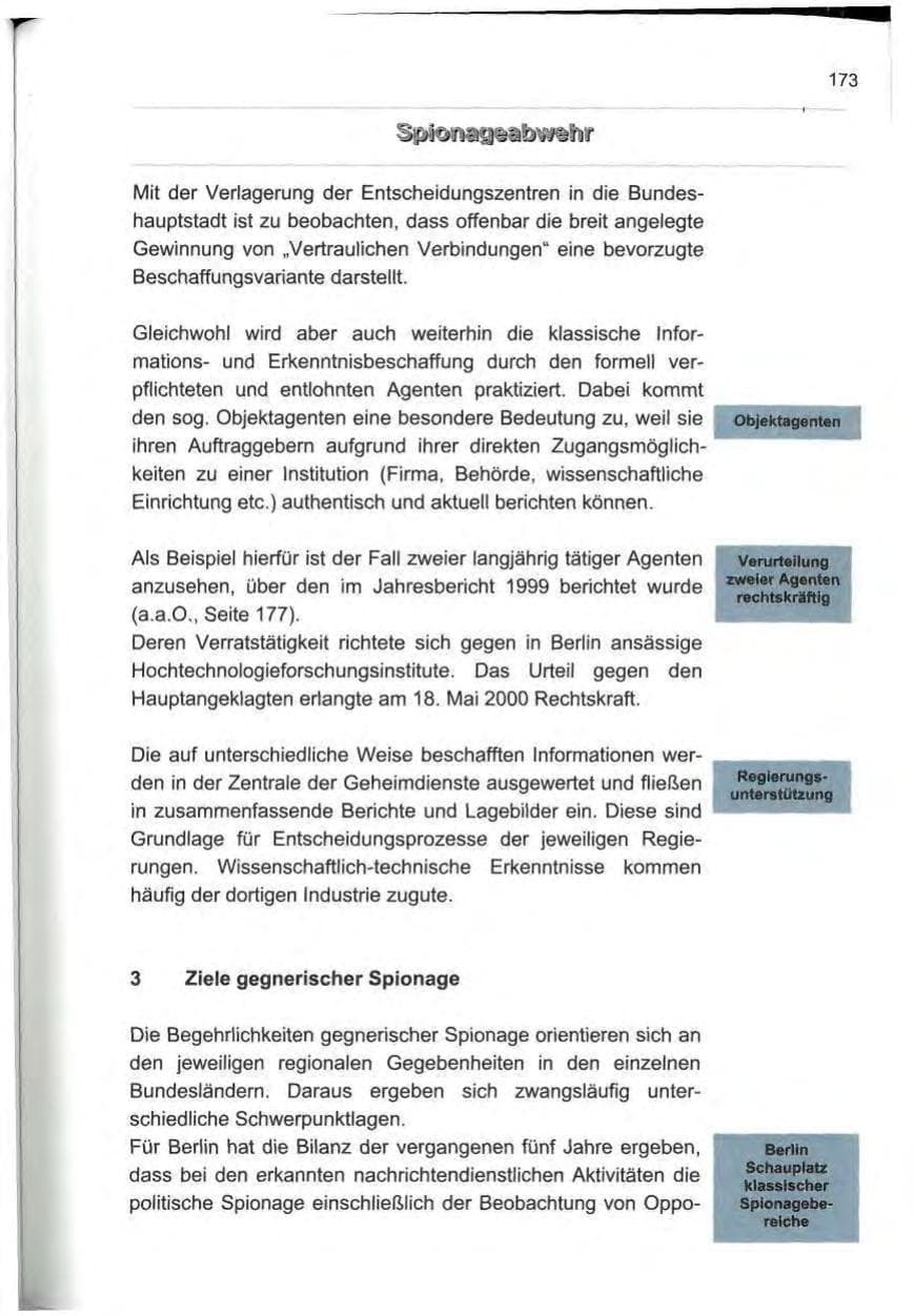 Seite 184 des Verfassungsschutzbericht 2000 Berlin