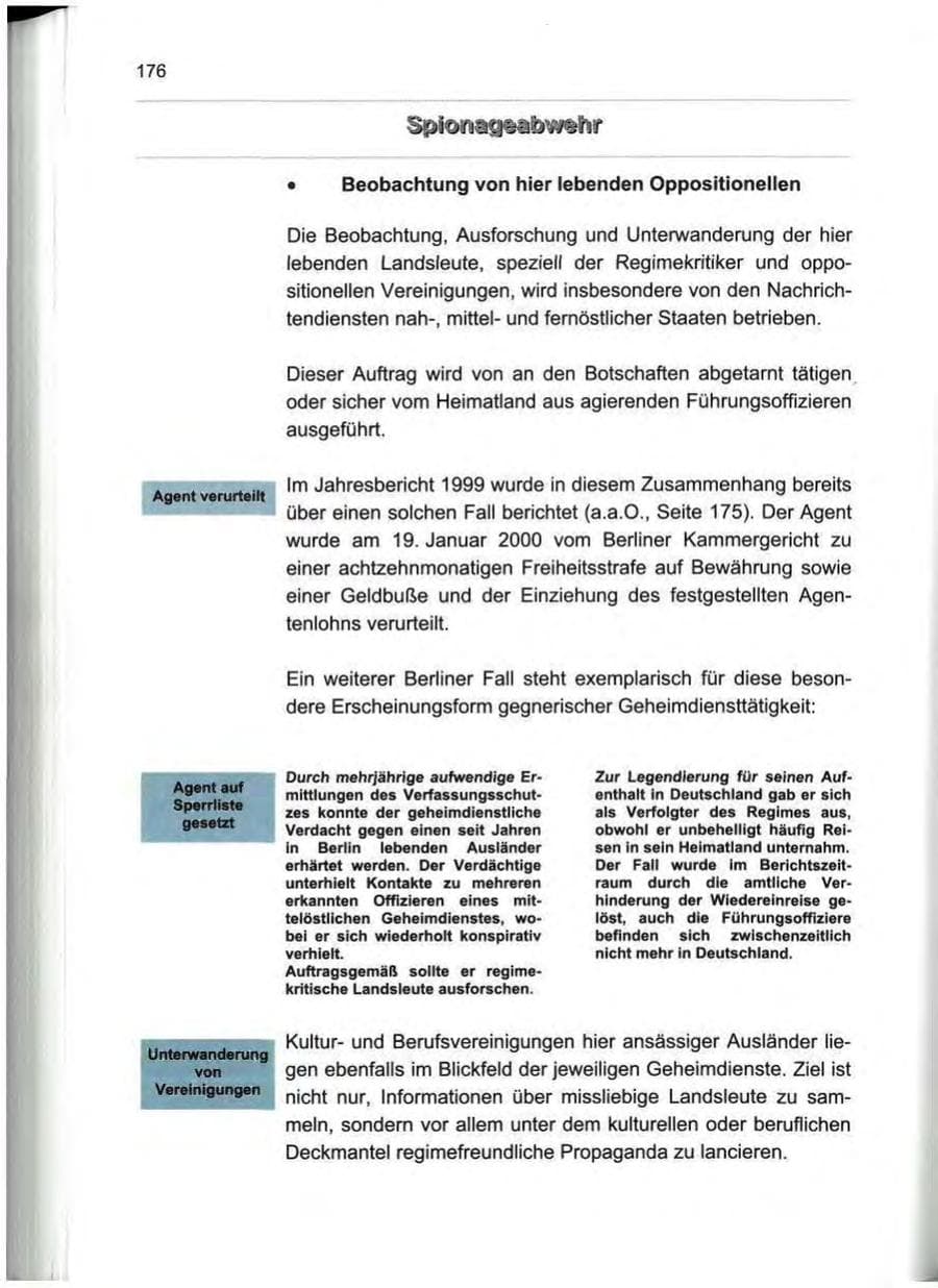 Seite 187 des Verfassungsschutzbericht 2000 Berlin