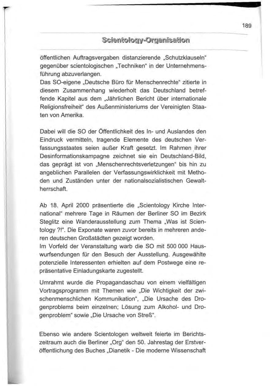 Seite 200 des Verfassungsschutzbericht 2000 Berlin