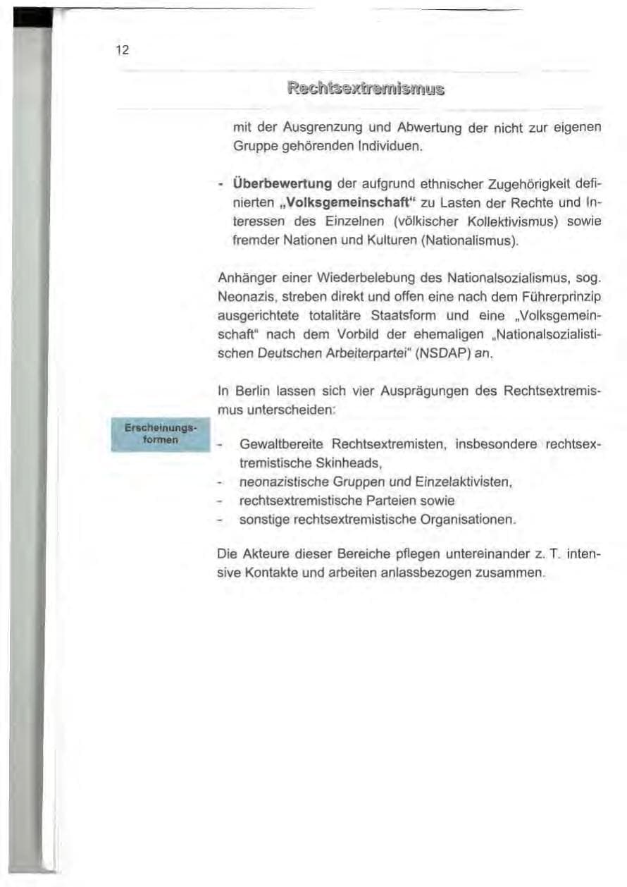 Seite 21 des Verfassungsschutzbericht 2000 Berlin