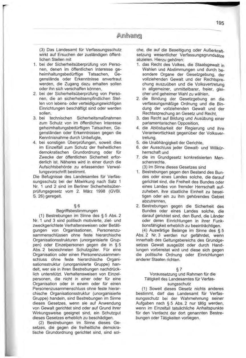 Seite 206 des Verfassungsschutzbericht 2000 Berlin