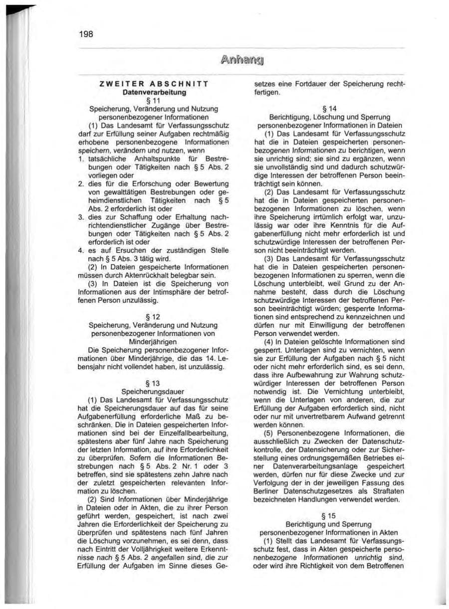 Seite 209 des Verfassungsschutzbericht 2000 Berlin
