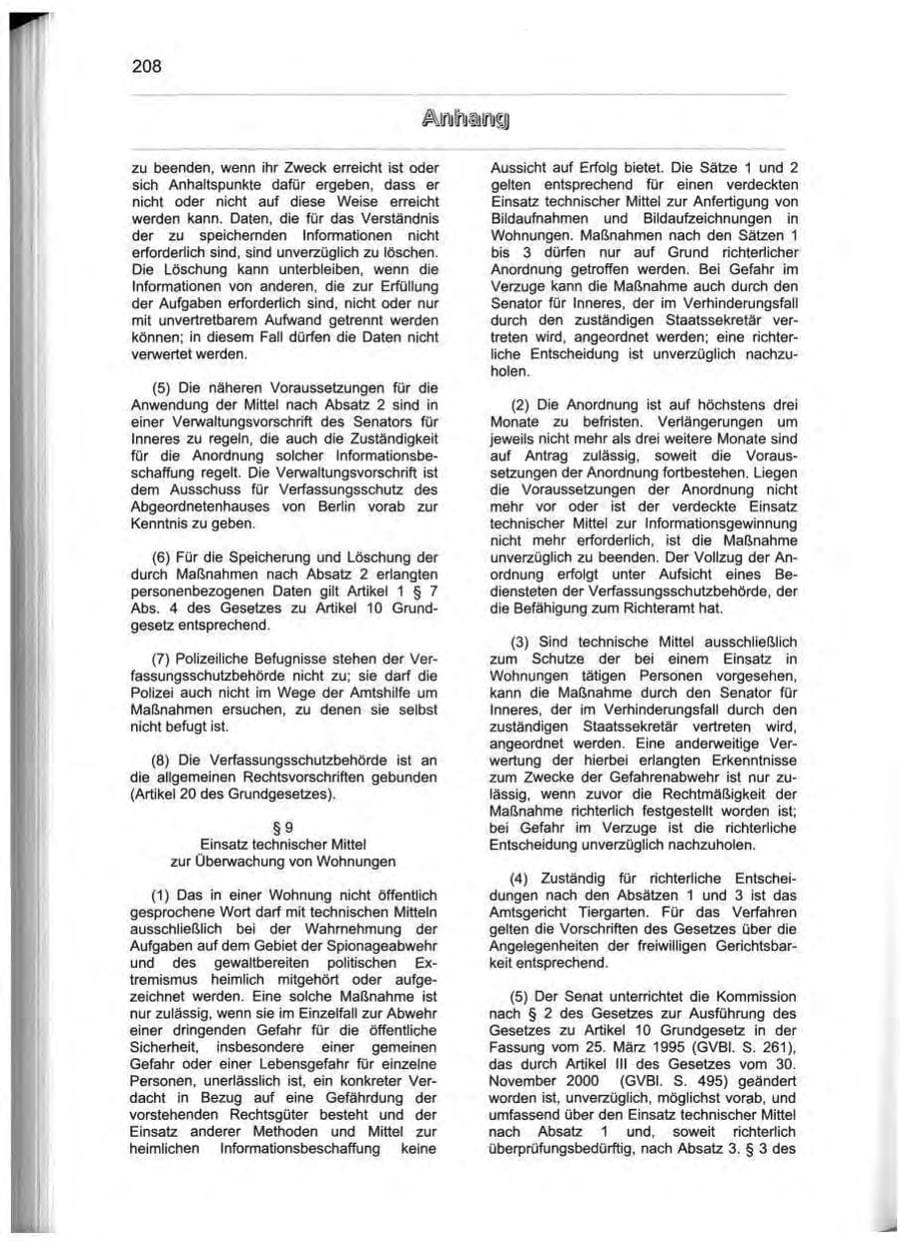Seite 219 des Verfassungsschutzbericht 2000 Berlin
