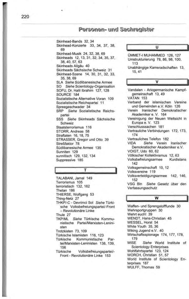 Seite 231 des Verfassungsschutzbericht 2000 Berlin