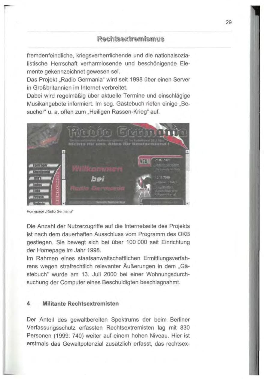 Seite 38 des Verfassungsschutzbericht 2000 Berlin