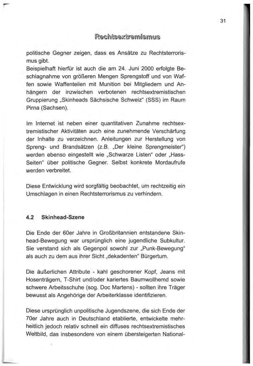 Seite 40 des Verfassungsschutzbericht 2000 Berlin