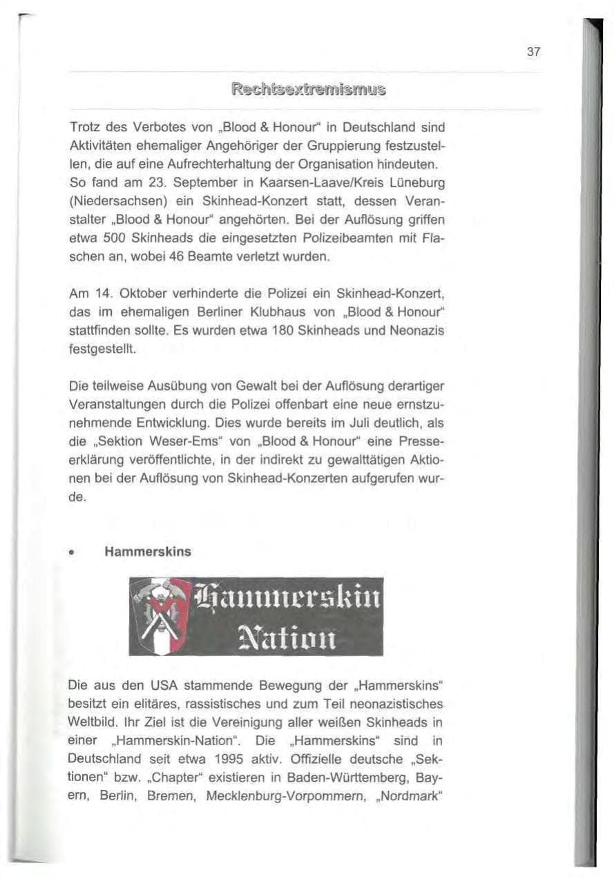 Seite 46 des Verfassungsschutzbericht 2000 Berlin