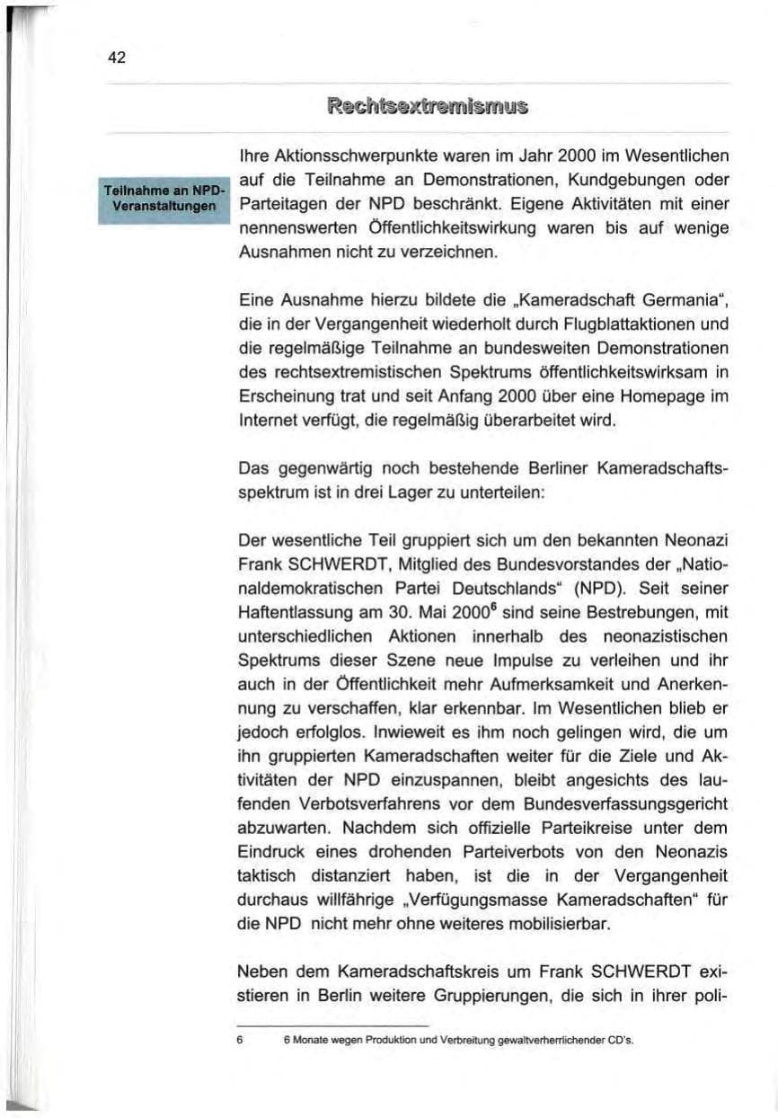 Seite 51 des Verfassungsschutzbericht 2000 Berlin
