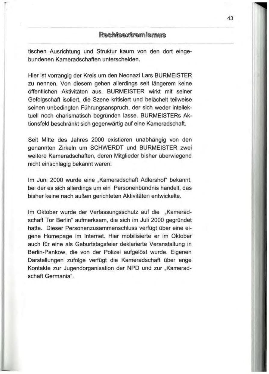 Seite 52 des Verfassungsschutzbericht 2000 Berlin