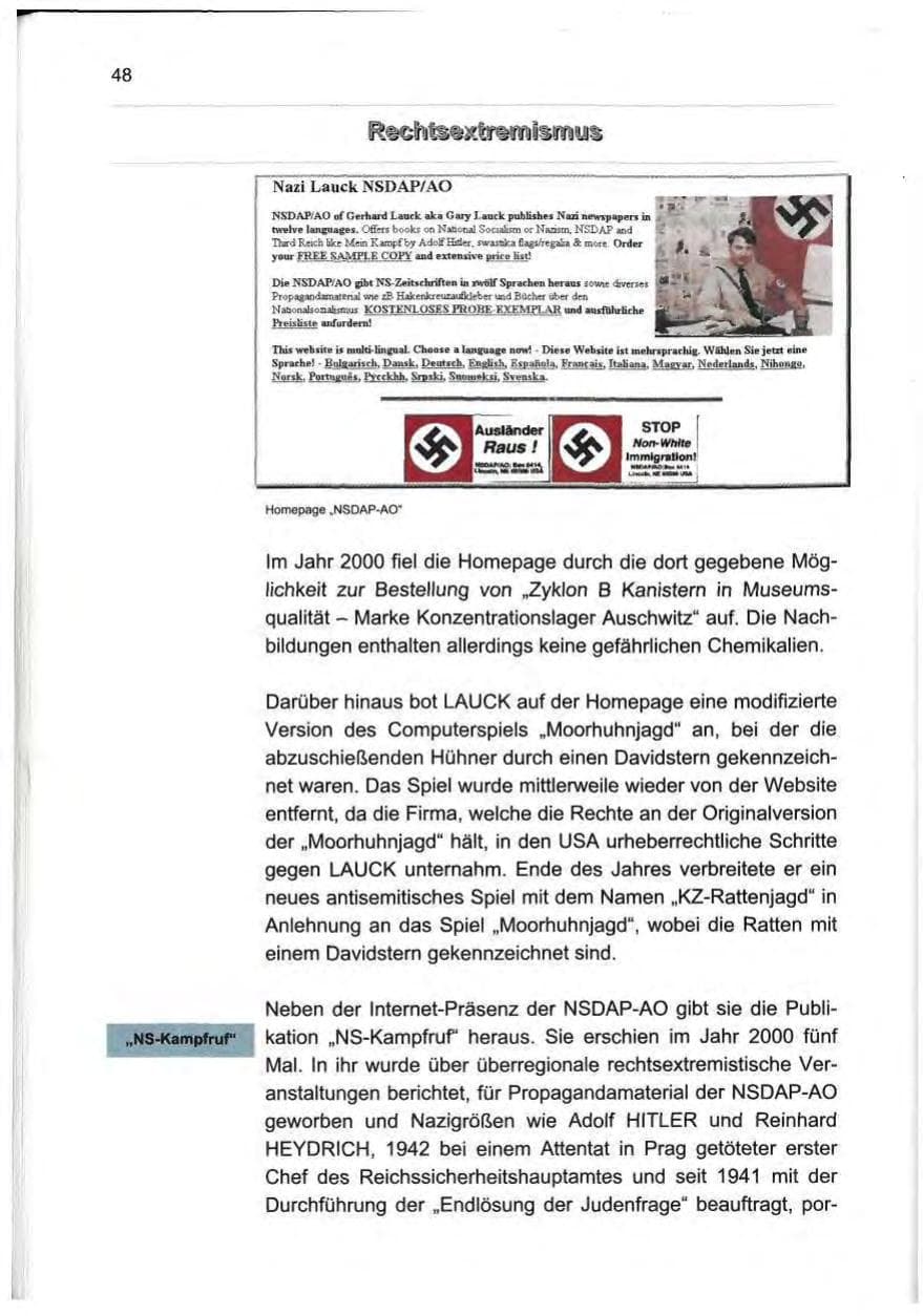 Seite 57 des Verfassungsschutzbericht 2000 Berlin