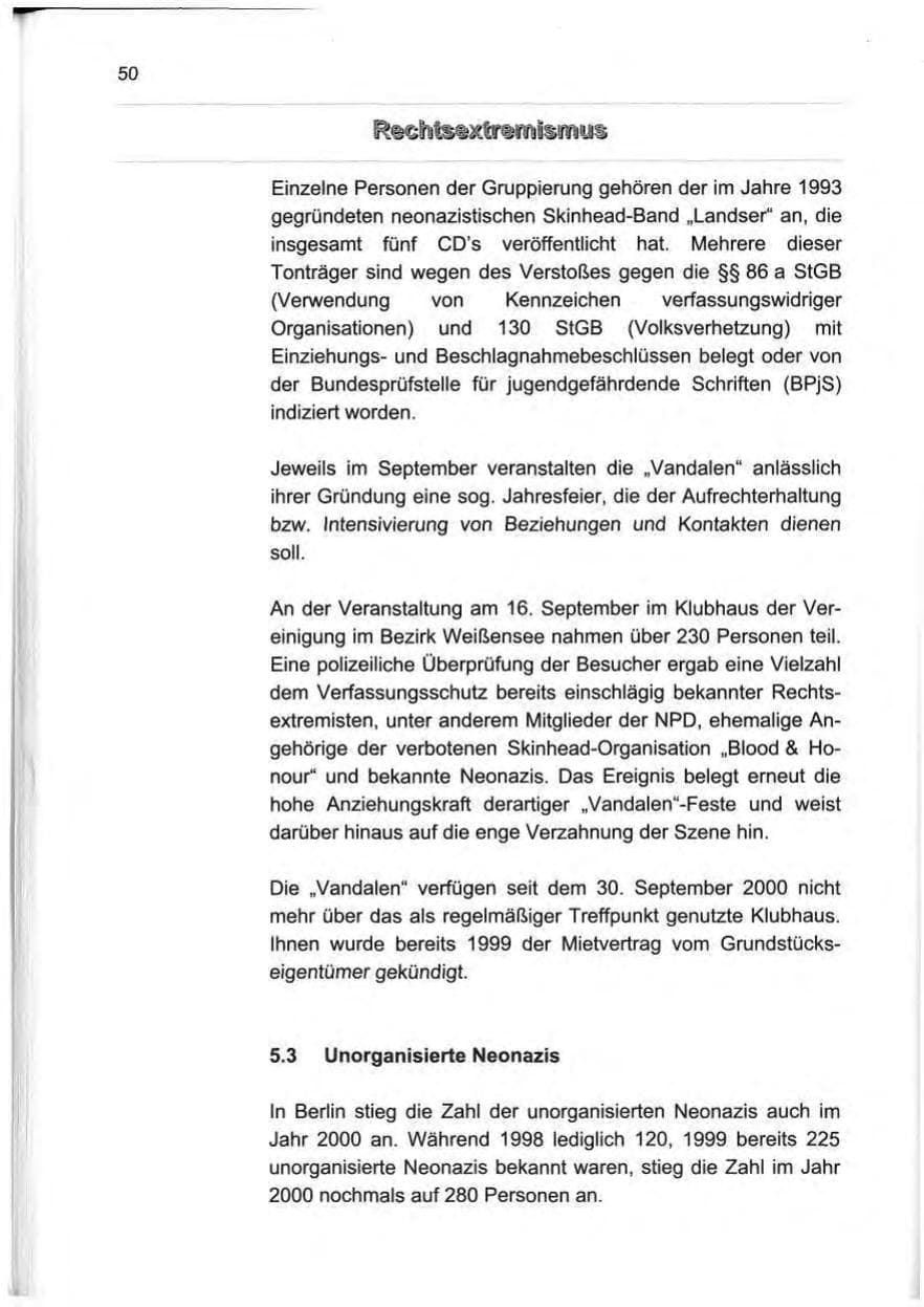 Seite 59 des Verfassungsschutzbericht 2000 Berlin