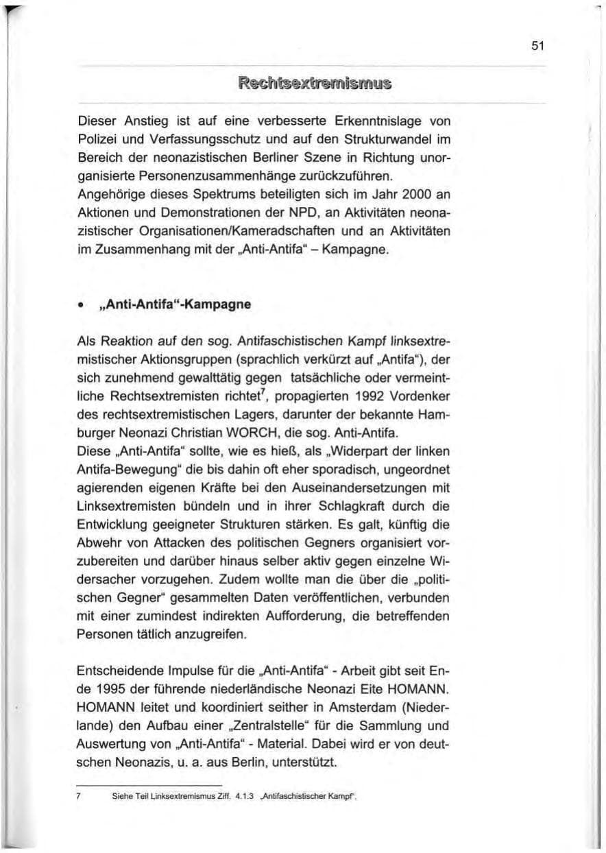 Seite 60 des Verfassungsschutzbericht 2000 Berlin