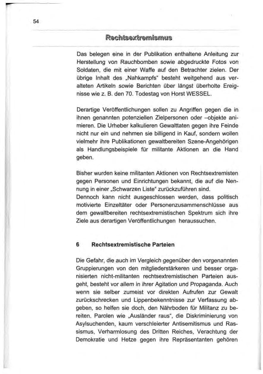 Seite 63 des Verfassungsschutzbericht 2000 Berlin