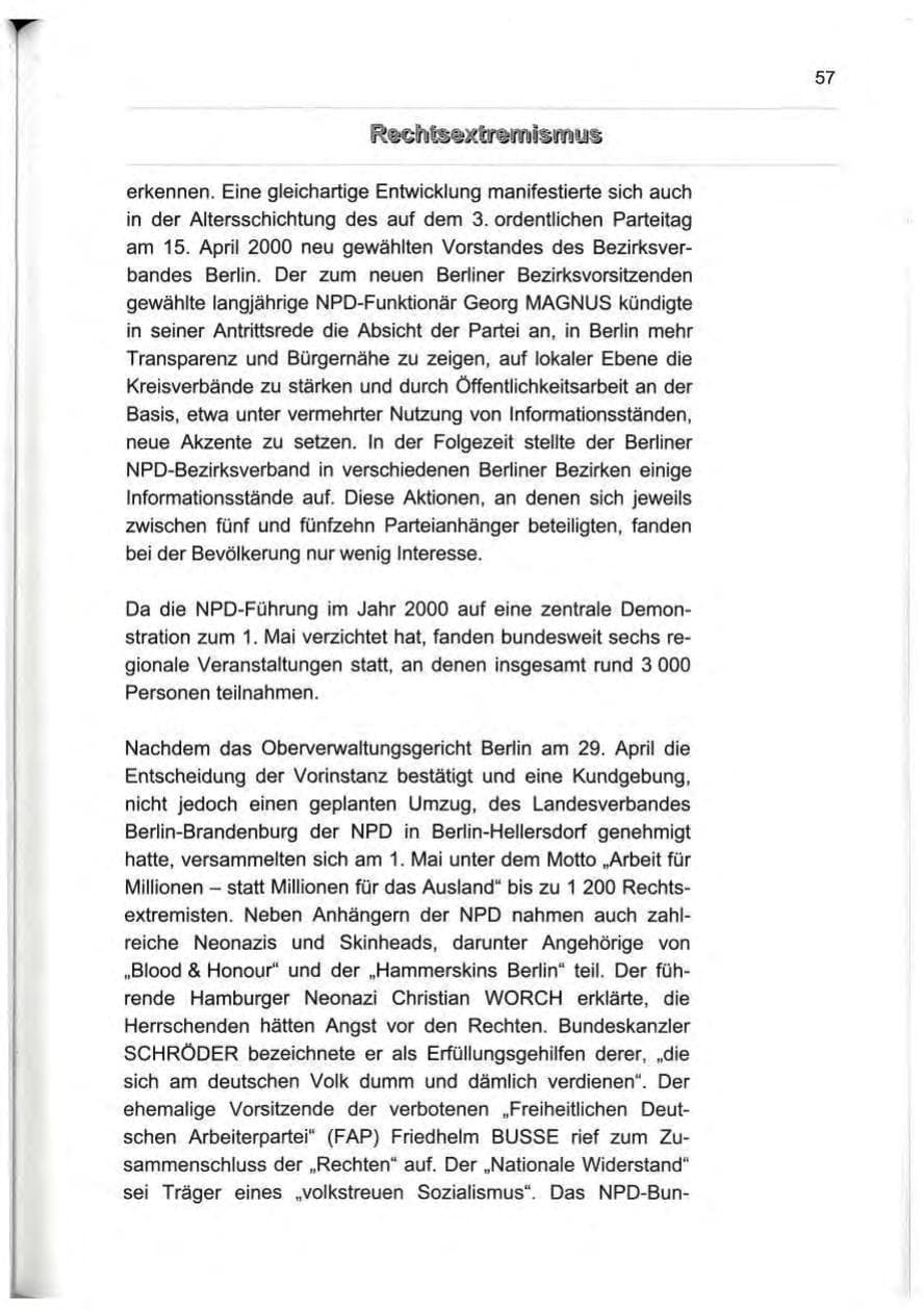 Seite 66 des Verfassungsschutzbericht 2000 Berlin