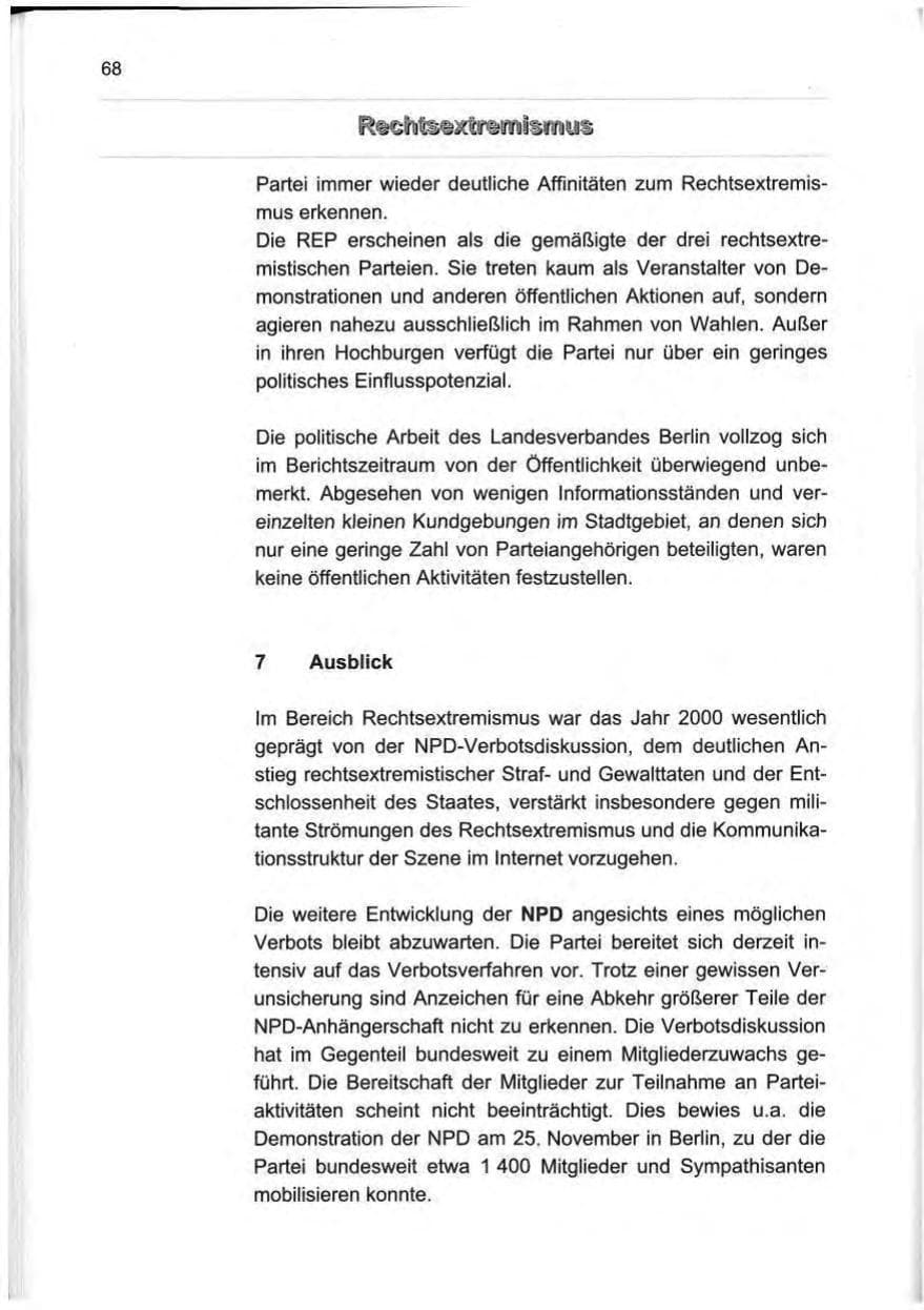 Seite 77 des Verfassungsschutzbericht 2000 Berlin