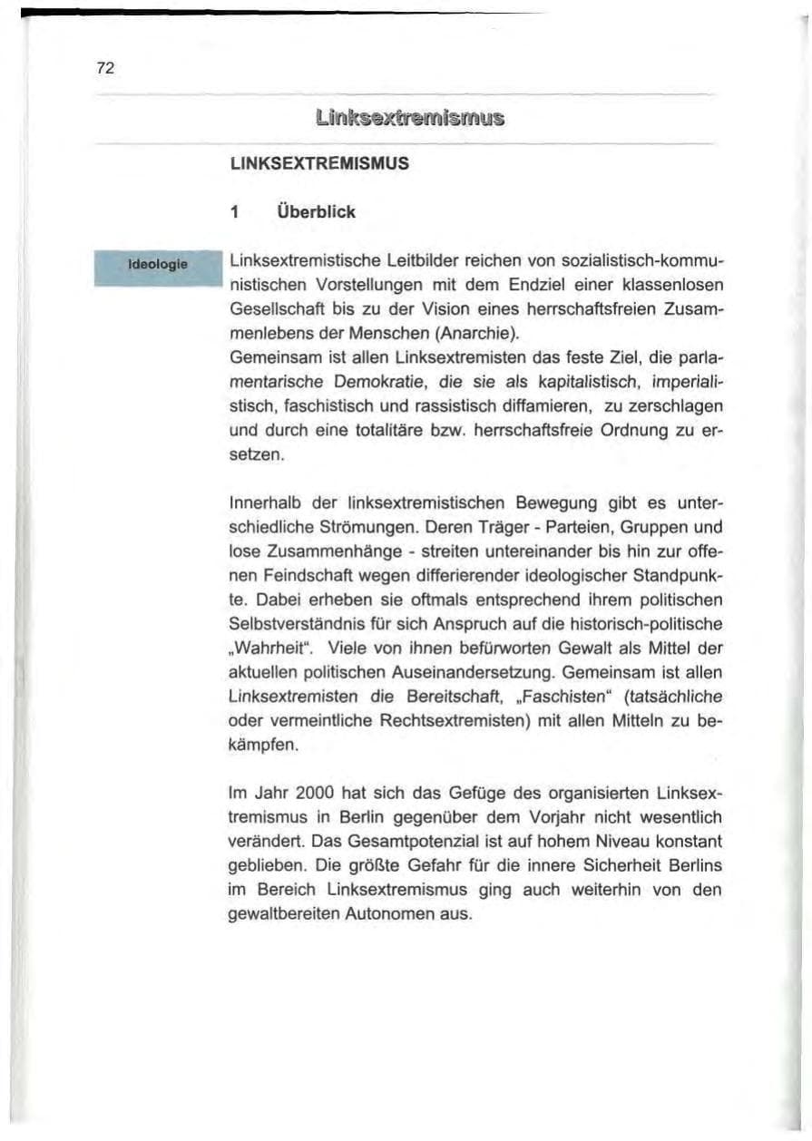 Seite 81 des Verfassungsschutzbericht 2000 Berlin
