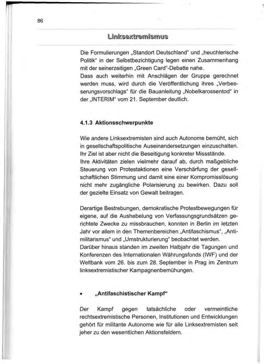 Seite 95 des Verfassungsschutzbericht 2000 Berlin