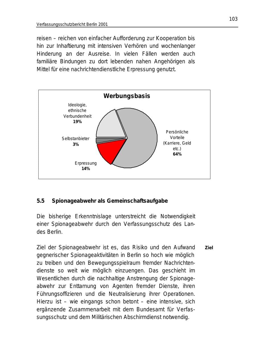 Seite 103 des Verfassungsschutzbericht 2001 Berlin