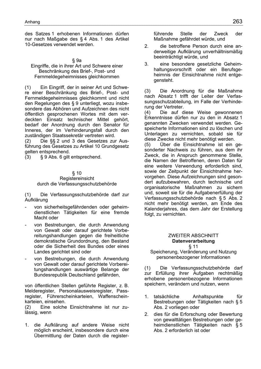 Seite 263 des Verfassungsschutzbericht 2003 Berlin